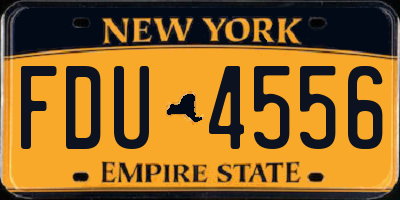 NY license plate FDU4556