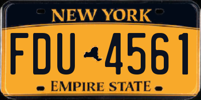 NY license plate FDU4561