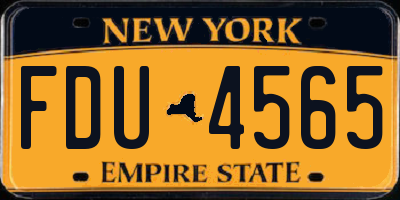 NY license plate FDU4565