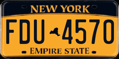NY license plate FDU4570