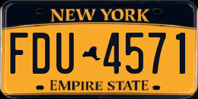 NY license plate FDU4571