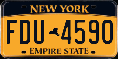 NY license plate FDU4590