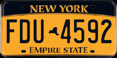 NY license plate FDU4592