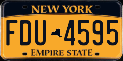 NY license plate FDU4595
