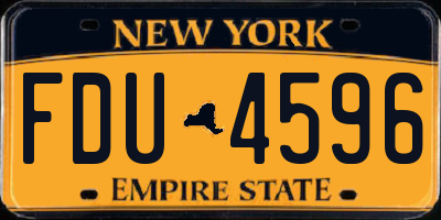 NY license plate FDU4596