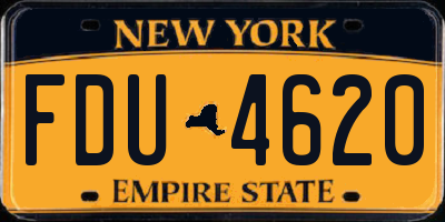 NY license plate FDU4620