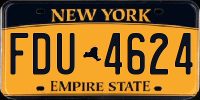 NY license plate FDU4624