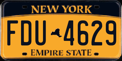 NY license plate FDU4629