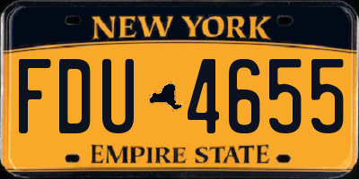 NY license plate FDU4655