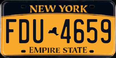 NY license plate FDU4659