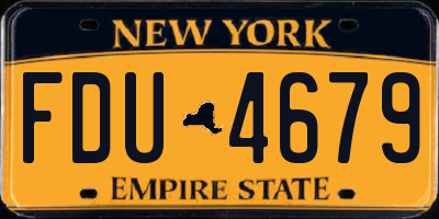 NY license plate FDU4679
