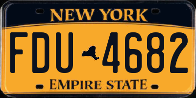 NY license plate FDU4682