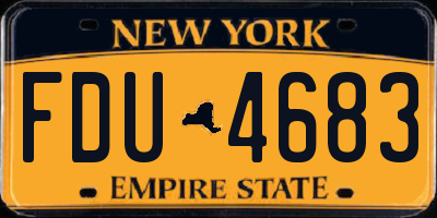 NY license plate FDU4683