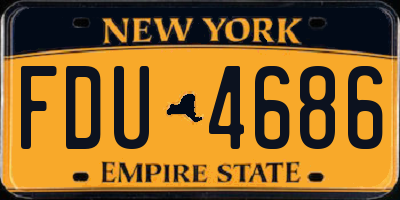 NY license plate FDU4686