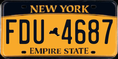 NY license plate FDU4687