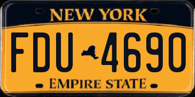 NY license plate FDU4690