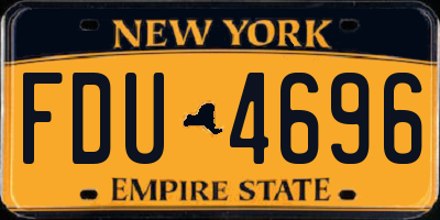 NY license plate FDU4696