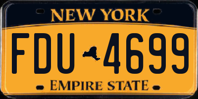 NY license plate FDU4699