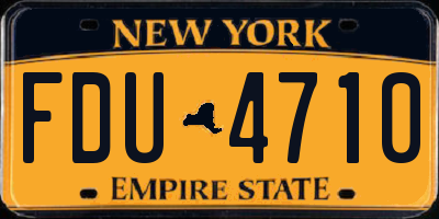 NY license plate FDU4710