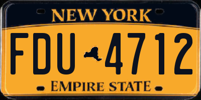 NY license plate FDU4712