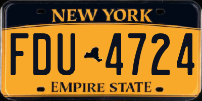 NY license plate FDU4724