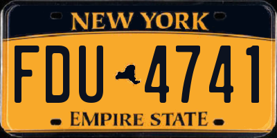 NY license plate FDU4741