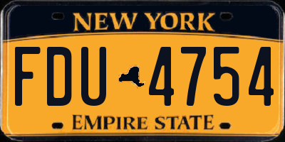 NY license plate FDU4754