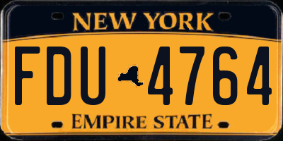 NY license plate FDU4764