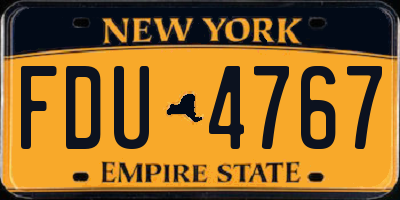 NY license plate FDU4767