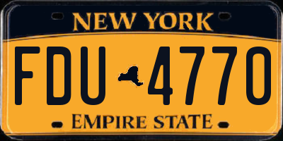 NY license plate FDU4770