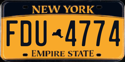 NY license plate FDU4774