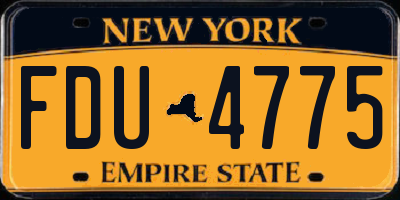 NY license plate FDU4775