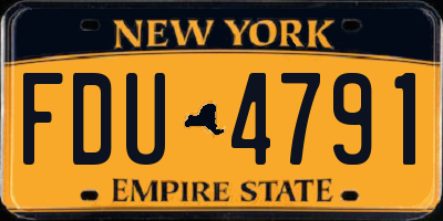 NY license plate FDU4791