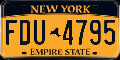 NY license plate FDU4795