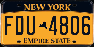 NY license plate FDU4806