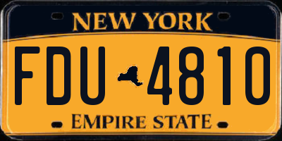 NY license plate FDU4810
