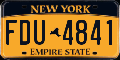 NY license plate FDU4841