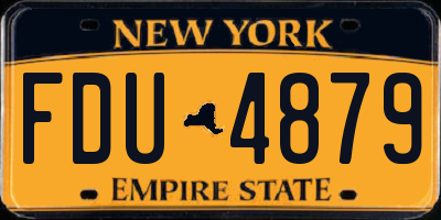NY license plate FDU4879