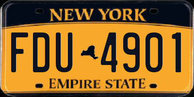 NY license plate FDU4901