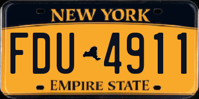 NY license plate FDU4911