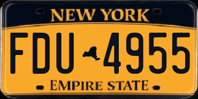 NY license plate FDU4955