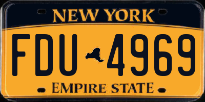 NY license plate FDU4969