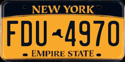 NY license plate FDU4970