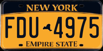 NY license plate FDU4975
