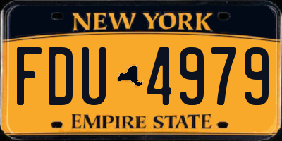 NY license plate FDU4979