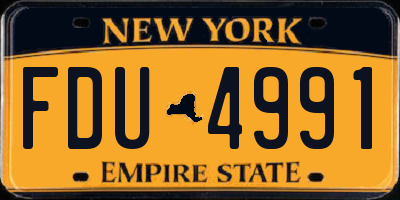 NY license plate FDU4991