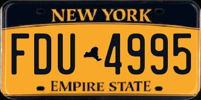 NY license plate FDU4995