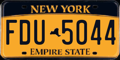 NY license plate FDU5044