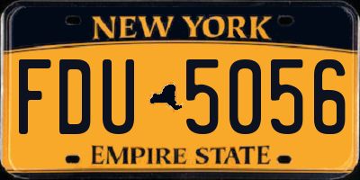 NY license plate FDU5056