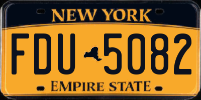 NY license plate FDU5082